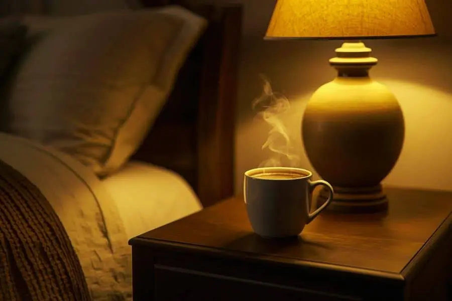 herbal tea as calming night routine habit