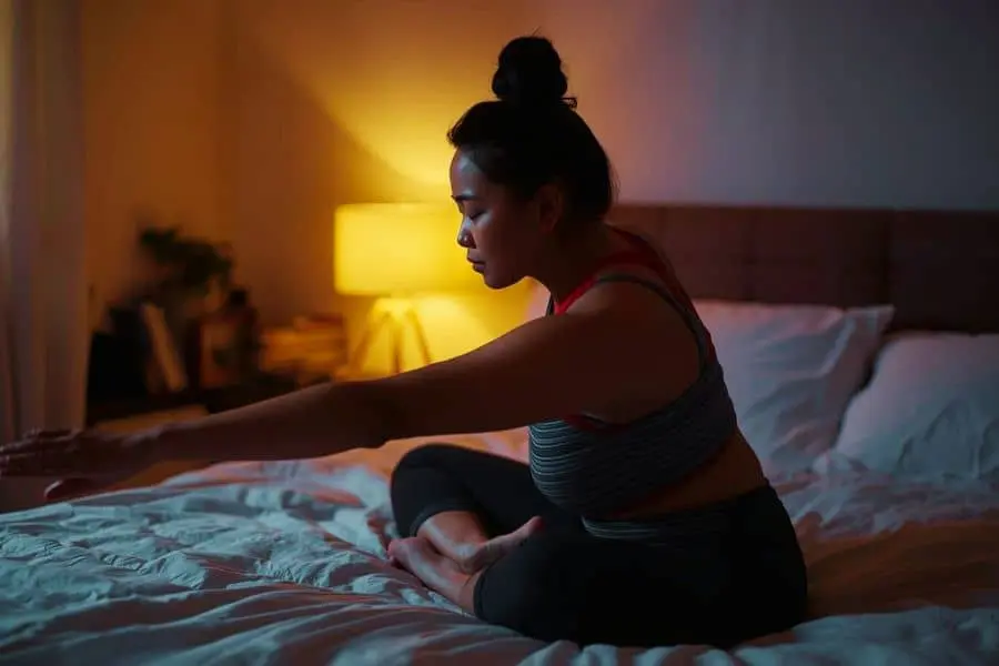 light stretching for relaxing night routine