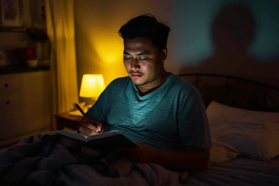 journaling as part of a healthy night routine