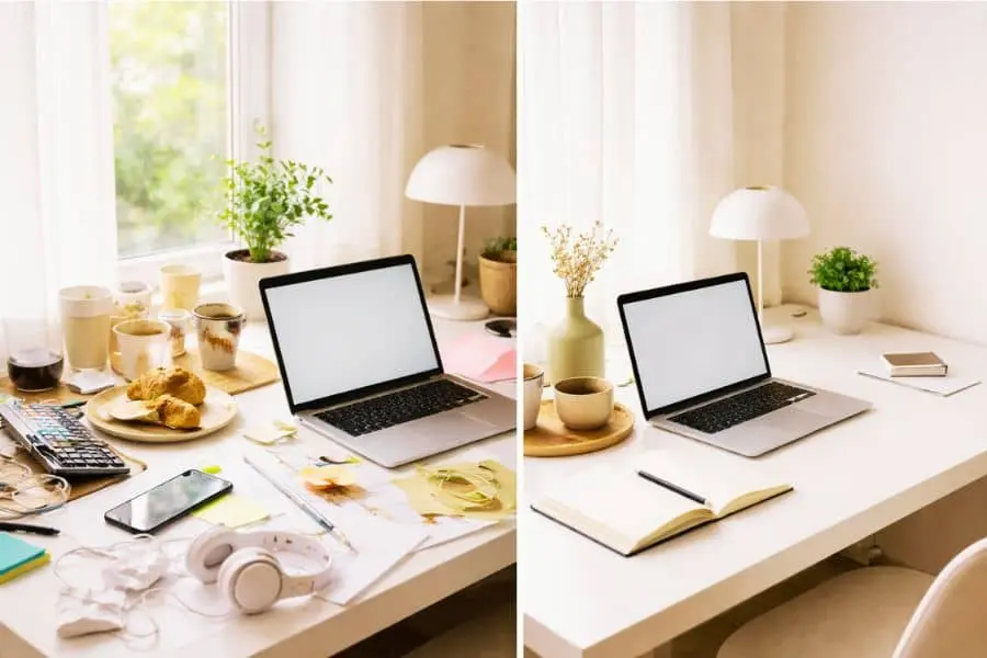 procrastination vs productivity comparison showing effective time management