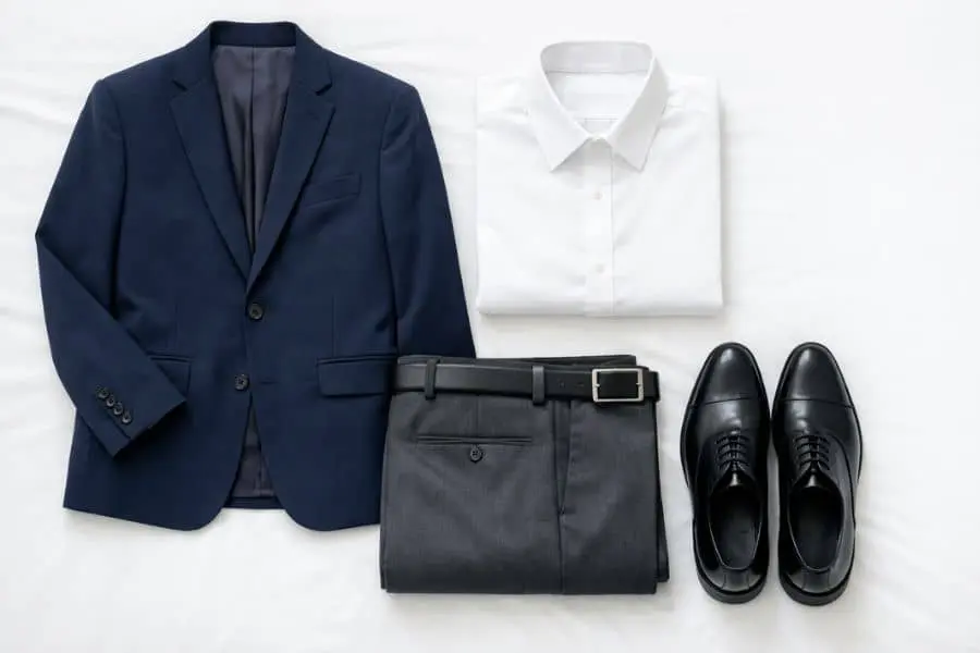 Professional clothing example for job interview tips