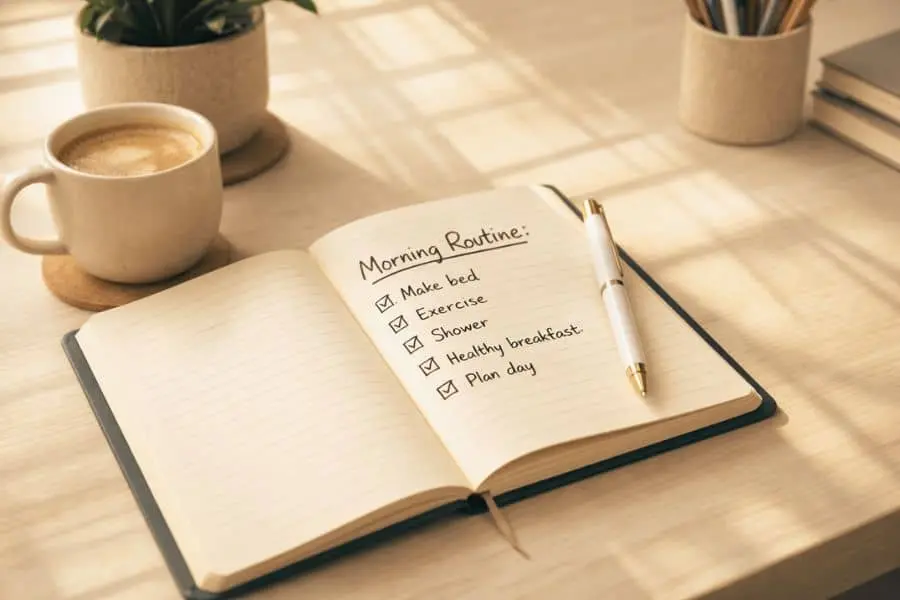 building daily habits for psychology of success mindset improvement 