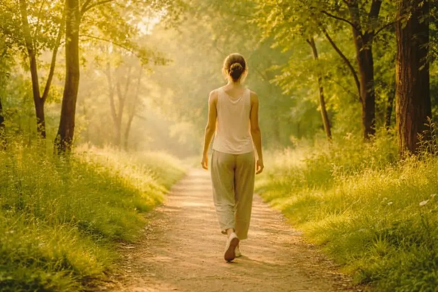 simple daily habits for better mental health walking outdoors nature