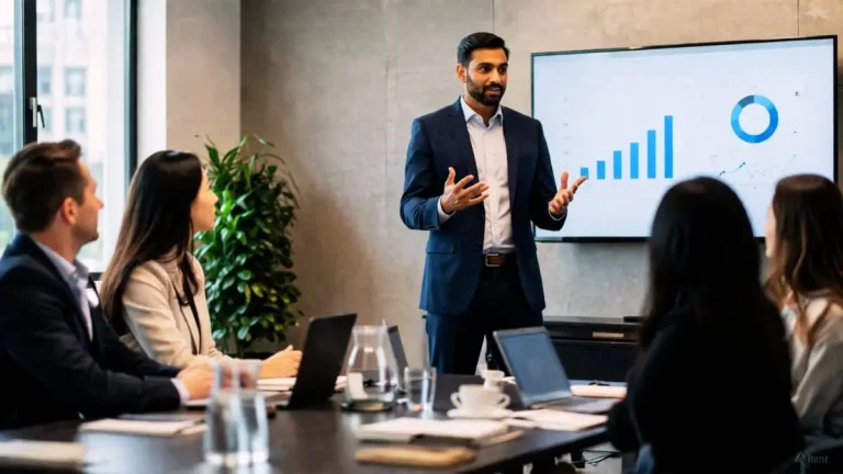 improve presentation skills at work in professional meeting setting