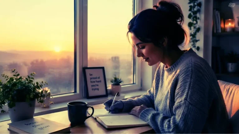 morning mindset routine to overcome fear in life journaling and positive habits